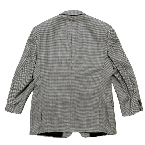 VTG LORO PIANA Pure Cashmere Houndstooth Blazer Suit Jacket SZ 44 - Picture 5 of 12